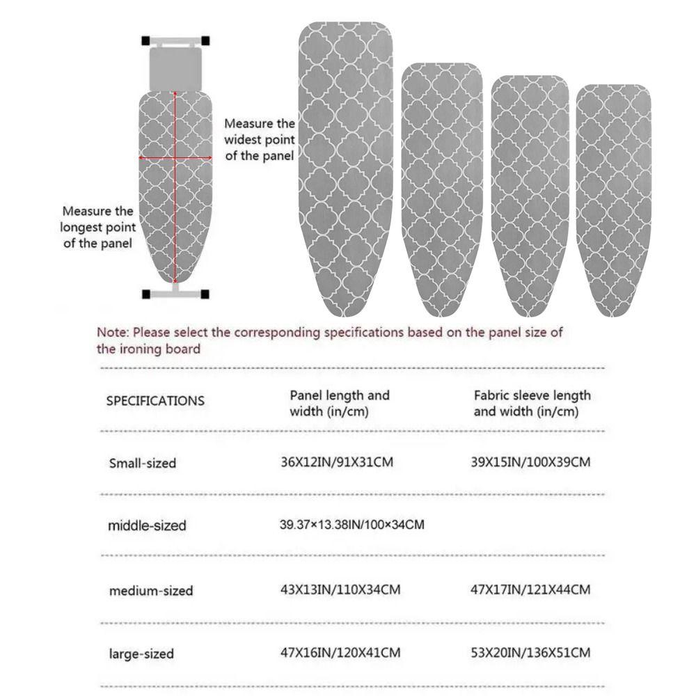 1Pcs Thick Cotton Padding Ironing Board Cover Stain Resistant Ironing Cover  For Ironing Table