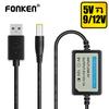 FONKEN USB Charge Cable Power Boost Adapter DC 5V To 9V/12V 1A Voltage Converter Step Up 2.1x5.5mm Wire For Laptop Charging