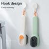 1PC Multifunction Cleaning Shoe Brushes Soft Automatic Liquid Shoe Brush Long Handle Clothes Soap Brush with Hook Clean Tool