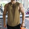 Men's Summer Sports Leisure Muscle Fitness Mesh Breathable Quick Drying Solid Color Sleeveless Vest for Men
