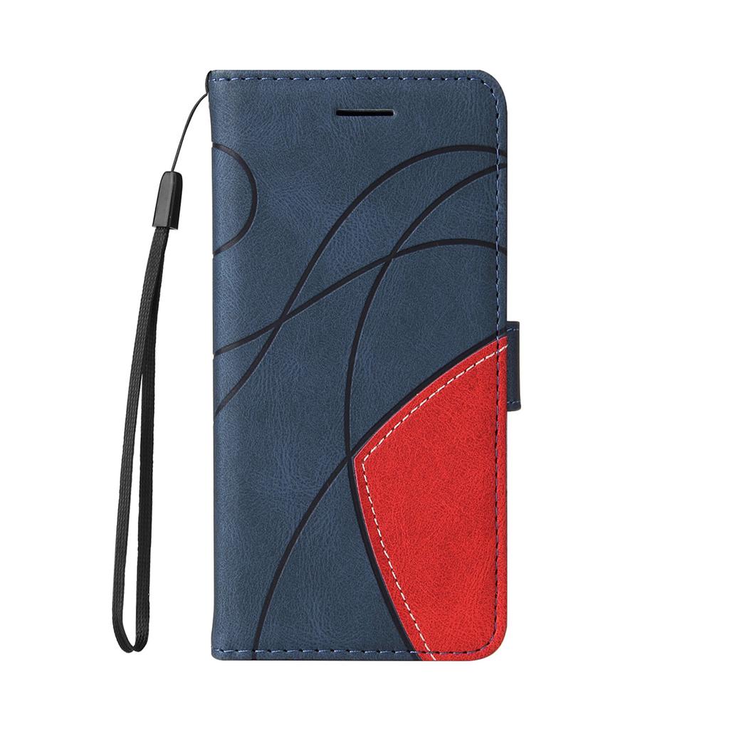 For Nokia 5.3,Nokia 3.4,Nokia 5.4,Nokia 2.4,Nokia G10,G20...Line Pattern Style Splicing Design PU Leather Flip Stand Wallet Phone Bag Case with Card