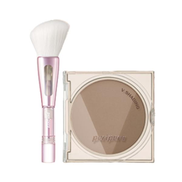 Peripera V Shading 9.5g + Contour 3-stage Block Brush (3 Options)
