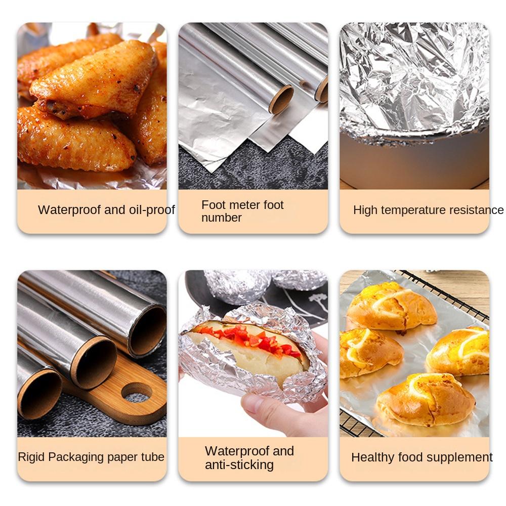 5M/10M/20M Disposable Catering Tin Foil Aluminium Baking Wrap Tin Foil for Ovens Freezers