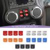 Car Window Control Button Decoration Cover Sticker For Jeep Wrangler JK 2012-2017 ABS Interior Accessories