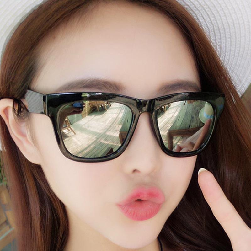 2018 Trendy Colorful Reflective Square Frame Sunglasses - Little Pepper Style