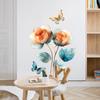Colored Flower Wall Stickers Bedroom Living Room Corridor Entrance Background Floral Wall Stickers Bathroom Cabinet Ceramic Tile Decoration Decal