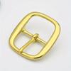 Brass Tri Glide Belt Buckle Middle Center Bar Buckle Single Pin Oval for Leather Craft Bag Strap Horse Bridle Halter Harness