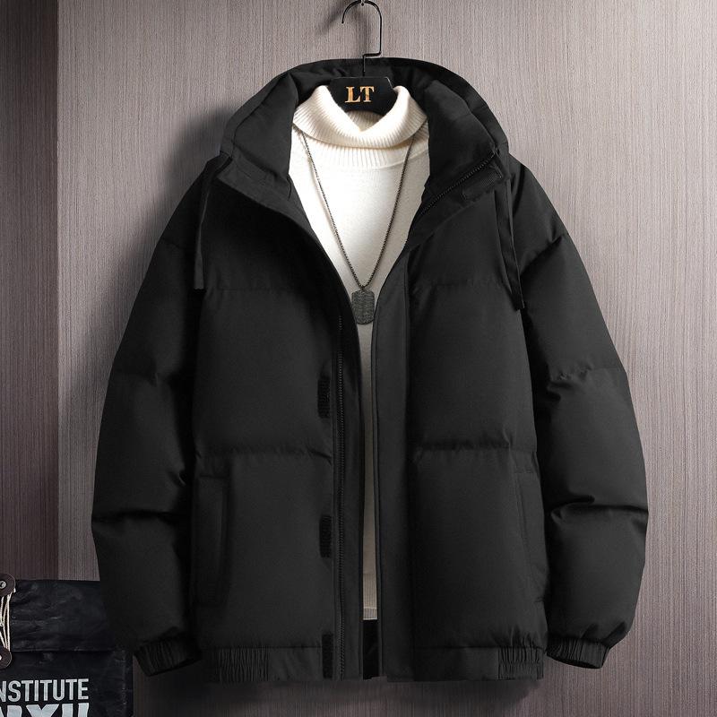 Men's Down Jacket New Style Large Size White Duck Down Bread Jacket Winter Jacket Men's Internet Celebrity Same Style Thickened Loose and Warm