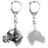 English Pointer I - Silver-plated Key Ring with Dog, Handbag Decoration, Backpack Pendant by Brand