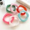 Minority Design Colorful Acrylic Bangle Bohemian Transparent Hand Ring Girls