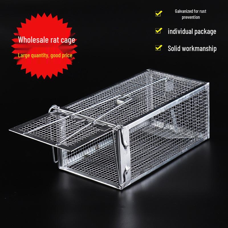 Large High-Sensitivity Mouse Trap Cage with Pedal Mechanism for Rodent Extermination