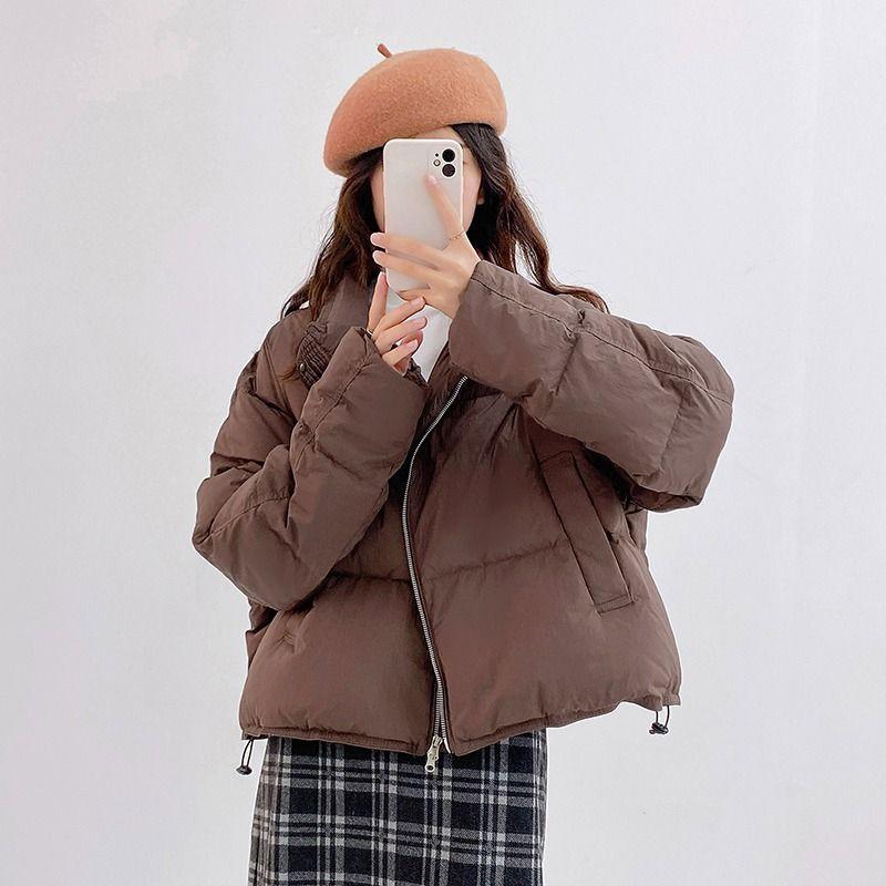 Off Season Short Women Down Cotton Coat Winter Fashion Thicken Padded Jacket Korean Trendy