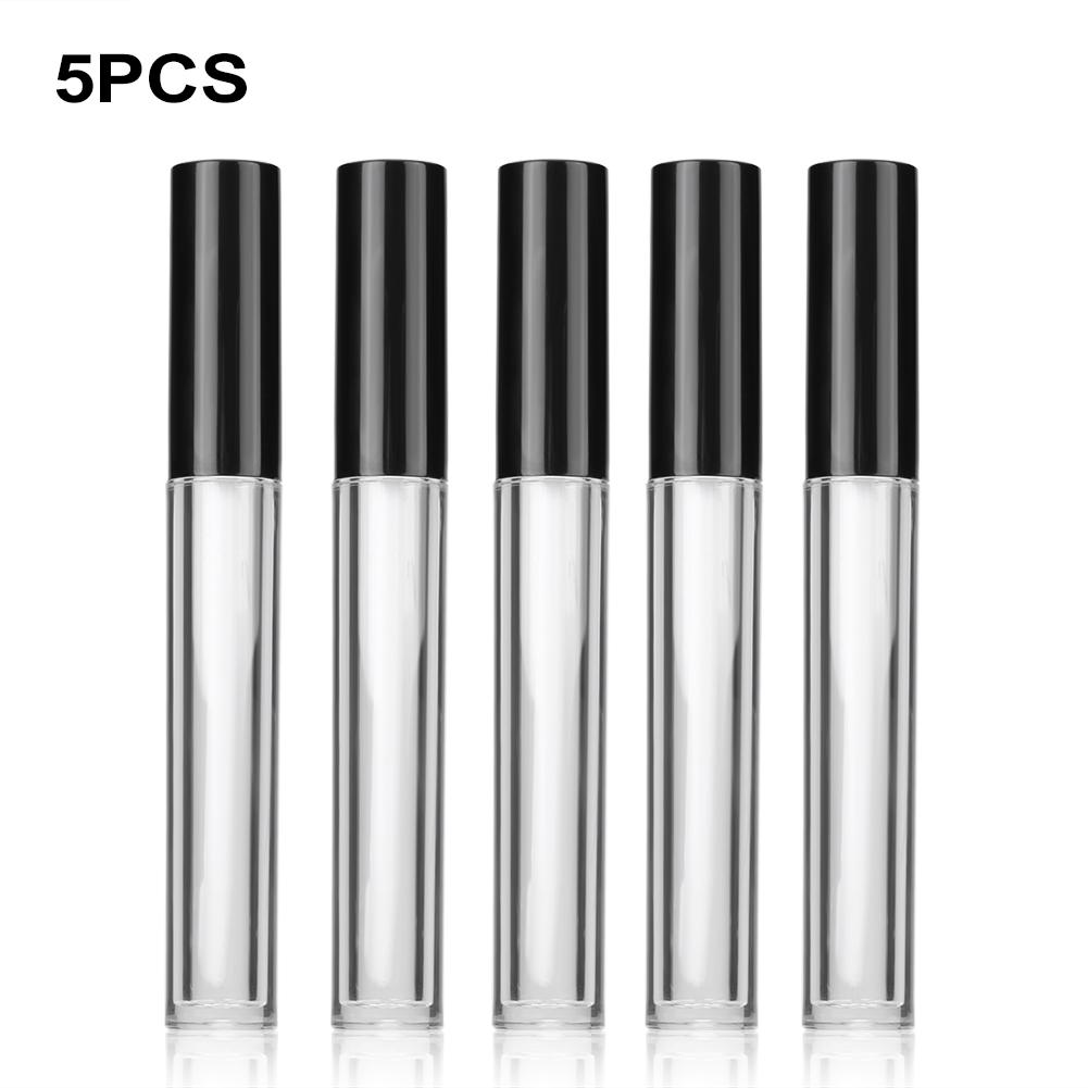 5pcs Set 5ml Clear Empty Lipgloss Bottle Eyelash Eyeliner Oil Container Lip Gloss Split Bottle