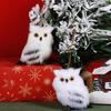 Owl Pendant Christmas Owl Ornament Toy Static State Owl Model Furry Cute Bird Party Christmas Ornament For Holiday Christmas Tree Decor
