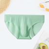Men Seamless Ice Silk Briefs Low-rise 3D U-convex Ultra-Thin Panties Solid Color Quick Drying Underwear