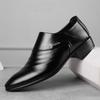 Fashion 2025 Newest Business Men Oxfords Shoes Set of Feet Black Brown Male Office Wedding Pointed Men's Leather Shoes Men Wedding Shoes