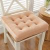 Square Seat Cushion 16x16 Inches Solid Color Stuffed Chair Pad Velvet Thick Seat Cushion