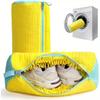 1PC Yellow Washing Machine Shoe Bag - Durable Polyester Zipper Sealed, Soft Chenier Lined Thickly Filled Laundry Bag