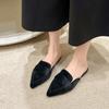 Fashion New Flats Mules Shoes Pointed Toe Women Slippers New Suede Summer Flip Flops  Casual Walking Fashion Slides Female Zapatillas