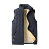 Stand Collar Loose Versatile Solid Color Casual Vest Autumn and Winter Jacket New Warm Men's Cotton Vest
