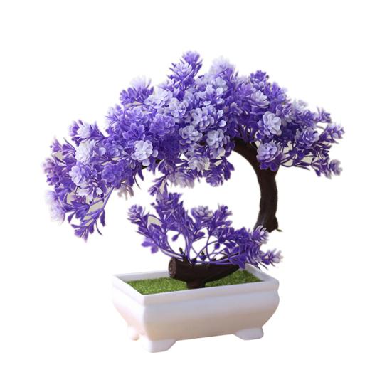 Yousheng Simulation Fake Potted Bonsai Tree Artificial Plant Desk Ornament Home Decor