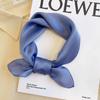 Solid Color 100% Nature Silk Square Scarfs for Women Neck Ties Foulard Neckerchief Hairband Hands Bag Ribbons Headband Gift