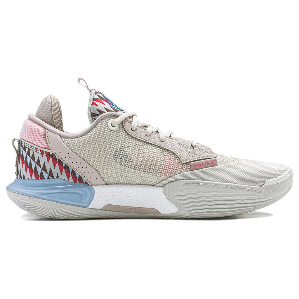 New LiNing All City 12 Slip Resistant Low Top BOOM Technology Basketball Shoes Men's Beige ABAU015-5