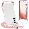 Case with Lanyard - BOOLING - for Samsung S22 - Transparent - Pink - Flexible