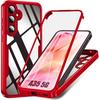 Full Case - BOOLING - for Samsung Galaxy A35 5G - 360° Shockproof Protection - Red - TPU and Hard PC