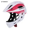 TOMSHOO Kid Bike Full Face Helmet Children Safety Riding Skateboard Rollerblading Helmet Sports Head Guard with Taillight and Detachable Chin