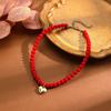 Necklace for Women Ins Style Modern Red Peach Heart Necklace Light Luxury Retro Heart Necklace Female Hundred with High Class Sense Elegant Necklace