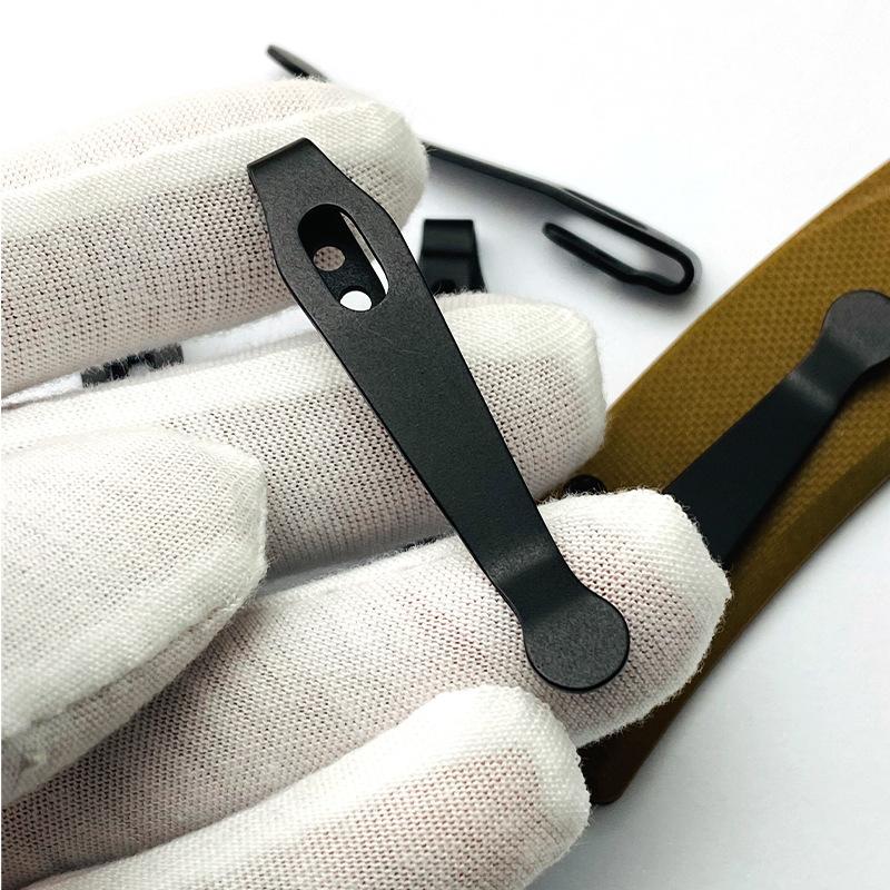 1piece Titanium Alloy Pocket Knife Clip for 9201/9202 Back Clips Waist Clip for 9201/9202 Folding Knife Deep Carry Tool