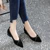 Fashion Black Low Heel Elegant Pointed Toe Shoes for Women High Quality Slip On Comfortable Stylish Vacation Summer 2025 39 Woman Pumps
