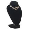 Velvet Necklace Bust Display Stands Pendant Chain Jewelry Rack Black
