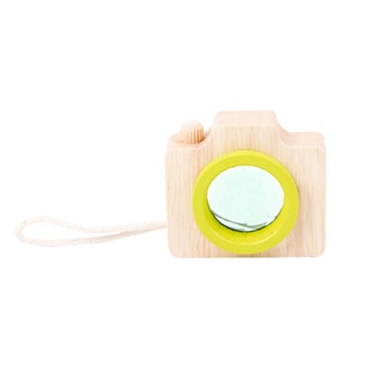Useful with Hanging Rope Colors Cognition Exquisite Workmanship Parent-child Interactive Wooden  Camera Kaleidoscope Toy for Baby