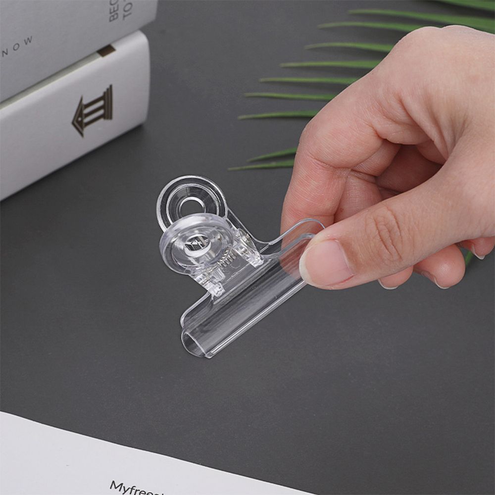 Acrylic Simple Transparent Food Storage Clip Dovetail Clamp Long Tail Clip Memo Folder