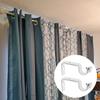 2Pcs Adjustable Curtain Holder Curtain Drapery Rod Bracket Window Curtain Rod Support Hanger Hardware Easy To Install