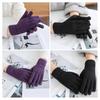 Winter Knitted Gloves Female Thickened Warm Gloves Breathable Cycling Gloves with Windproof Elastic Cuffs for Running Errands Driving