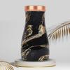 Copper Bottle with Built In Glass Joint Free and Black Marble Enameled Design Finish Bottle for Ayurvedic Health Benefits Yoga 1000 ML,