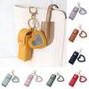 Keychain Lipstick Bag Love Mirror Protective Faux Leather Case Portable Keyring Cell Phones Wallet Car Key Chain