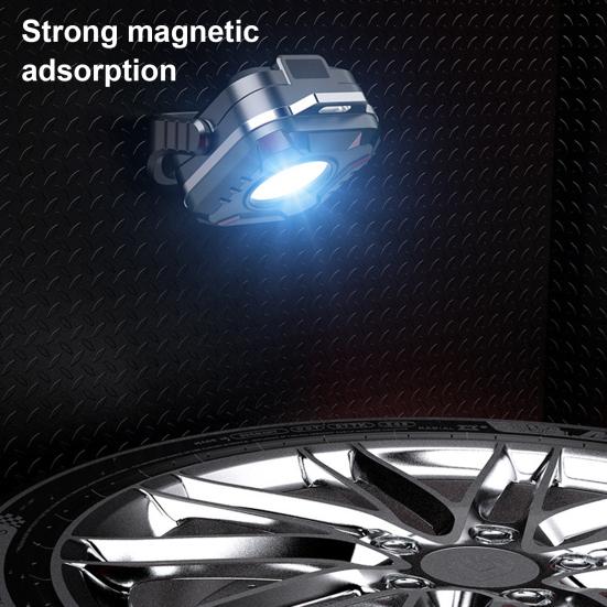 Mini Work Light Magnetic 6 Modes 4 Color Temperature Adjustable USB Rechargeable Outdoor Camping Hiking Hanging Lamp Emergency Repair Light