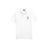 Polo Custom Slim Fit Polo Shirt With Bear Letter Print Men Polo Shirts White MNPOKNI1N822742-100