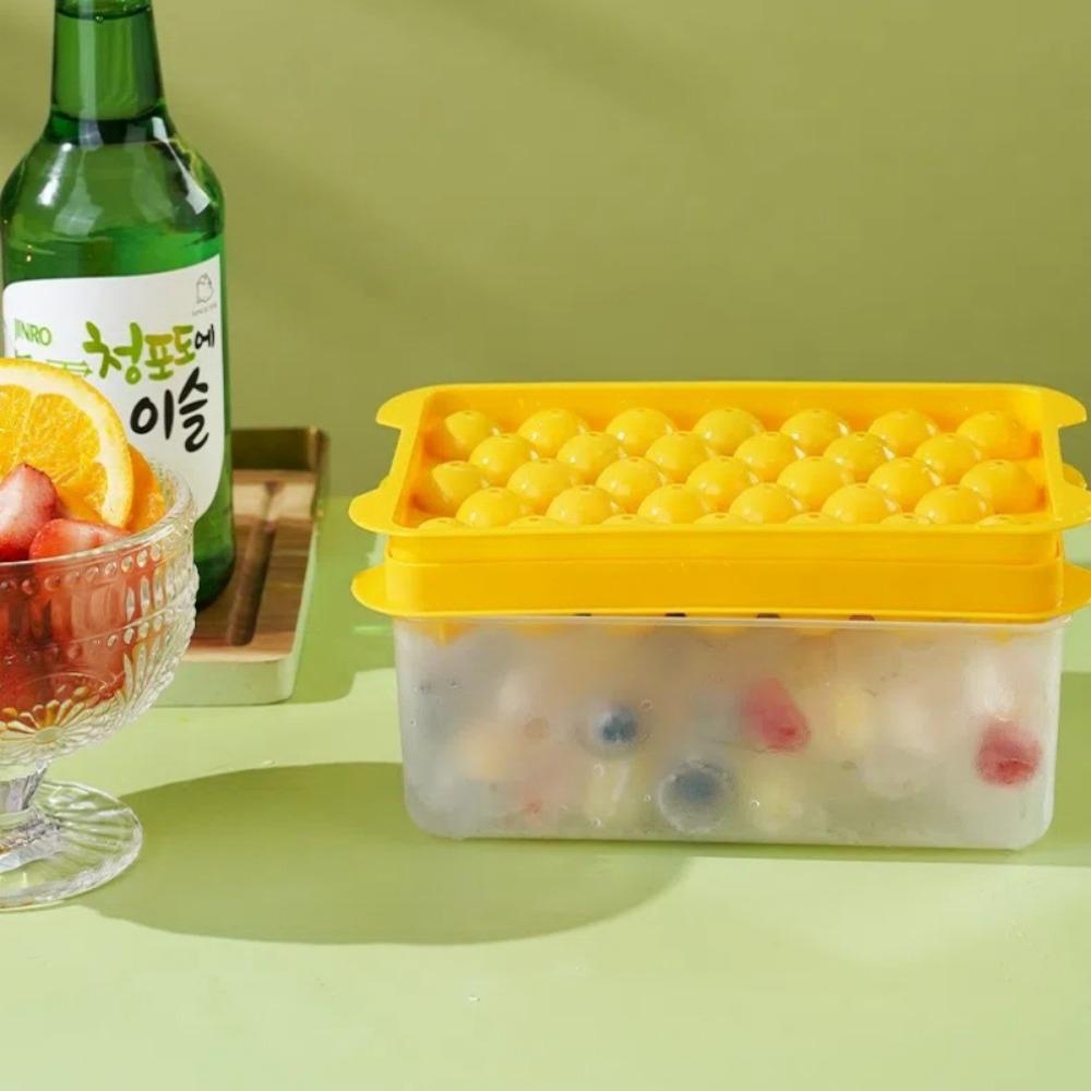 Round Ice Cube Tray Silicone Whiskey Sphere Mold Creative Ice Grid Mold Hockey Ball Maker