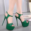 Fashion Summer Fashion Women Sandals Sexy High Heels 16CM Pumps Platform Luxury Red Party Wedding Shoes Woman Ghn90