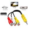 3.5MM To Jack 3 RCA Cable Video Component AV Adapter Cable For TCL TV Laptop DVD Red White And Yellow Female