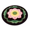Yousheng Lotus Flower Floor Mat Round Living Room Rug Lotus Pattern Carpet with Non-Slip Backing for Home Office Bedroom Kitchen