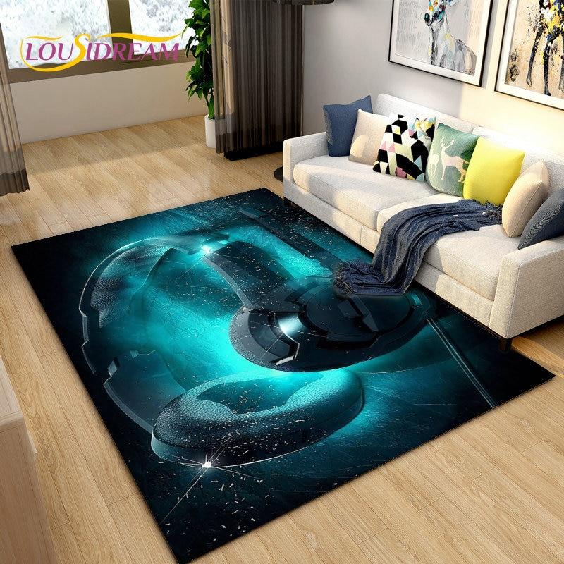 3D Creative Music Cartoon Area Rug Large,Carpet Rug for Living Room Bedroom Sofa Doormat Decoration,kids Play Non-slip Floor Mat