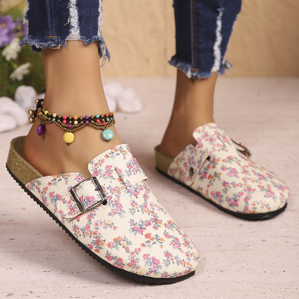 Fashion Women Slippers Casual Cozy Sandals Fashion Mules Slippers Ladies New Retro Solid Color Flat Female Shoes Baotou Slides Women