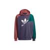 Adidas Originals Trefoil Logo Print Colorblock Hoodie Men Tops Navy HK2096
