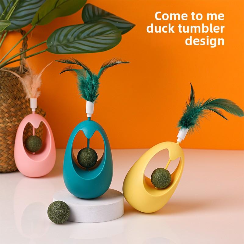 Feather Unbreakable Doll, Cat Heart Treasure, Scratch-resistant Pear-shaped Pendulum, Catnip Ball, Cat Boredom Toy